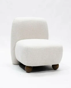 Uniqka Oslo - Fauteuil design en tissu beige