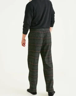 Dockers Pantalon 100% Coton Bio Pull On Tapered imprimé noir