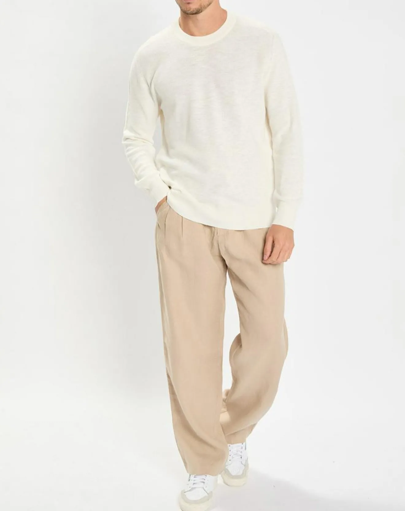 Best Marc O'Polo Pantalon 100% Lin Mossbo Pant Pinces beige