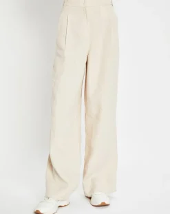 Discount Marc O'Polo Pantalon 100% Lin Plissé Large Kl beige