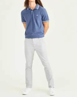 Homme Dockers Pantalon Alpha Original Khaki Skinny Fit gris clair