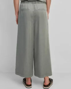 New Marc O'Polo Pantalon ample à taille élastique vert de gris