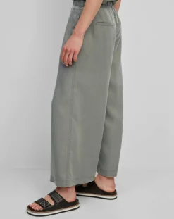 New Marc O'Polo Pantalon ample à taille élastique vert de gris