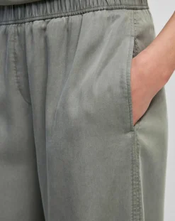 New Marc O'Polo Pantalon ample à taille élastique vert de gris