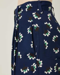 Femme See u Soon Pantalon ample fluide Julia imprimé marine