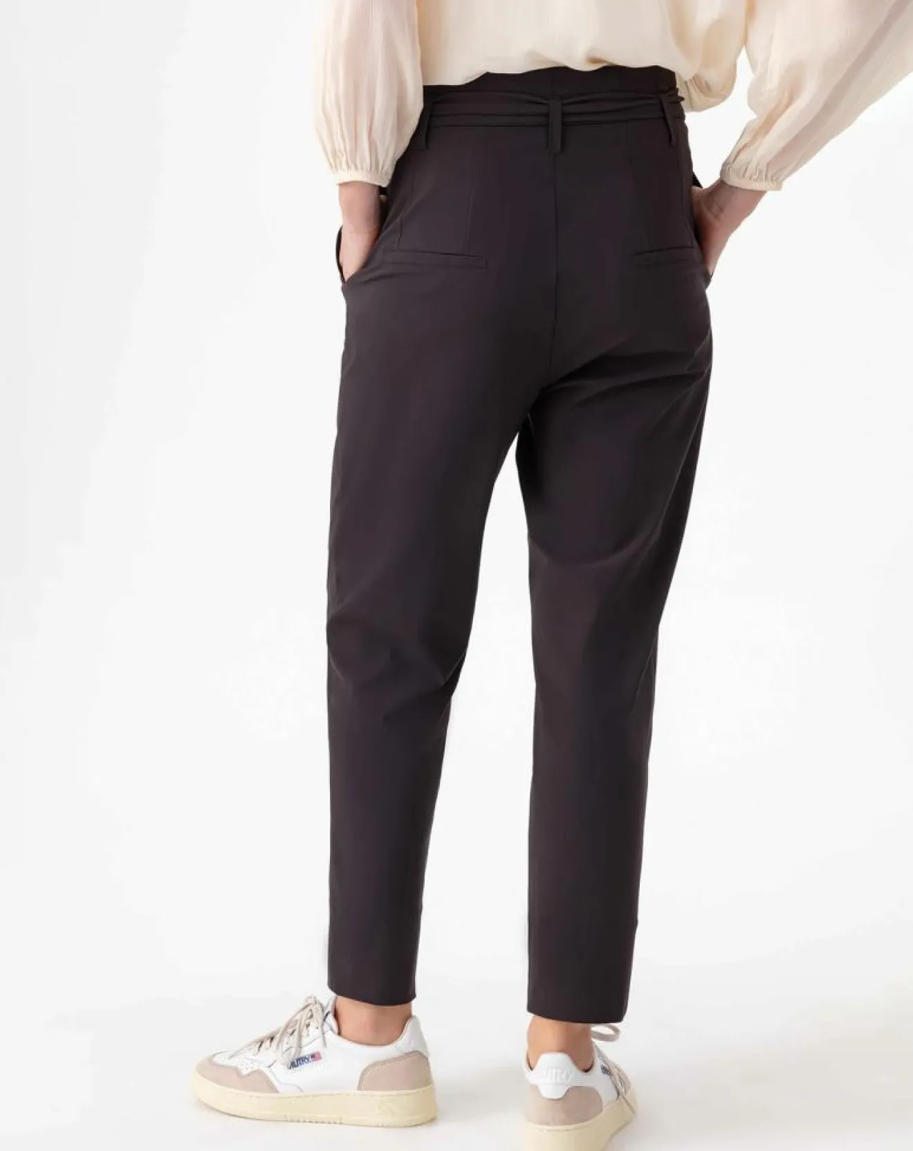 Femme Indies Pantalon avec Ceinture Hadrien choco