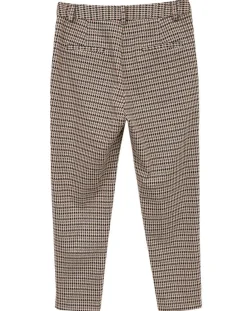 The Korner Pantalon Bruno imprimé pied de poule beige/bleu marine
