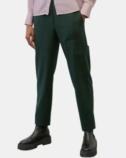 Marc O'Polo Pantalon cargo en Laine mélangée vert foncé
