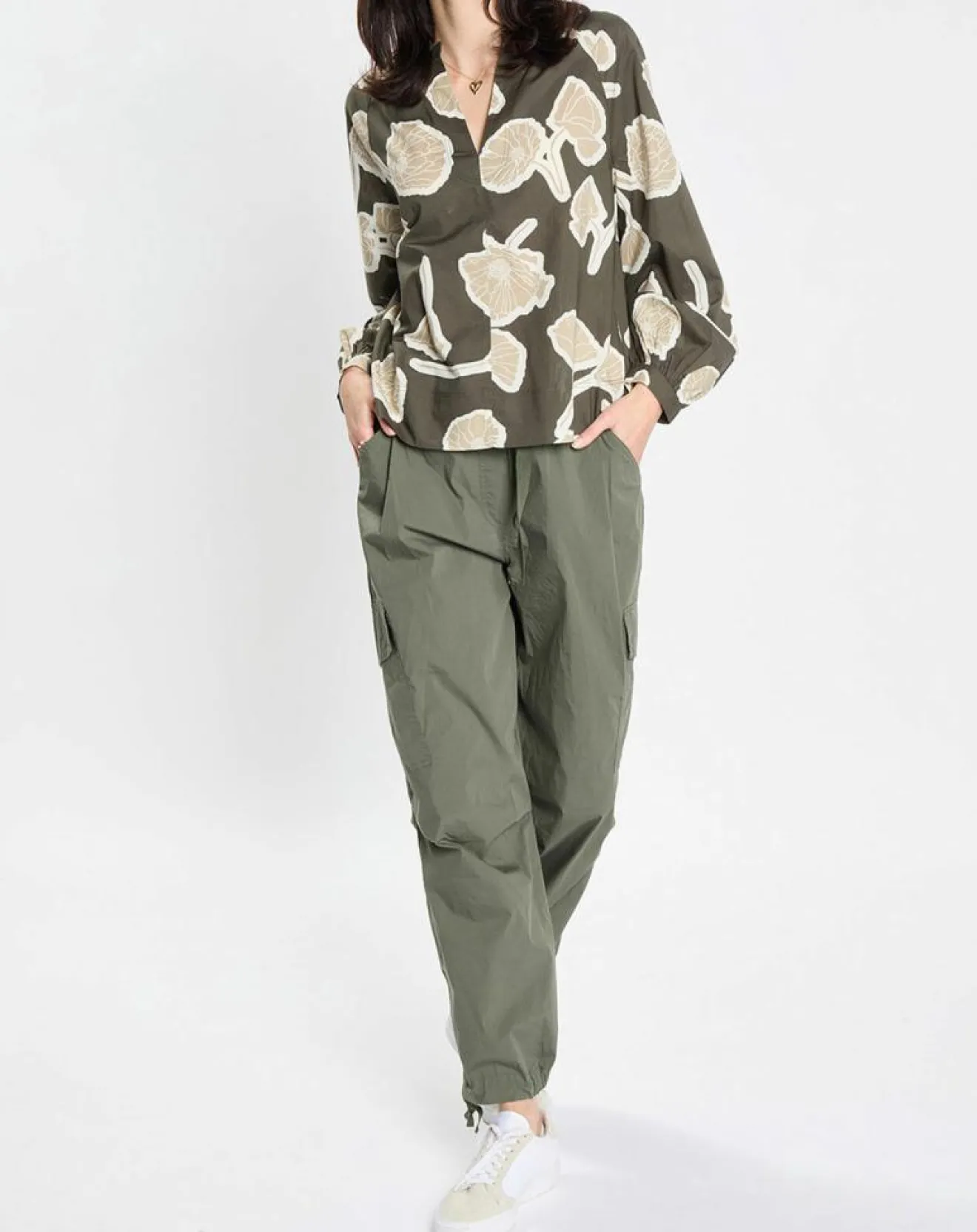 Clearance Marc O'Polo Pantalon cargo Explorer kaki