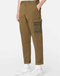 New Scotch & Soda Pantalon Cargo Loose Tapered kaki foncé
