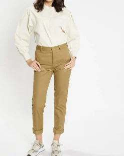 Femme Galeries Lafayette Pantalon chino Charles kaki clair