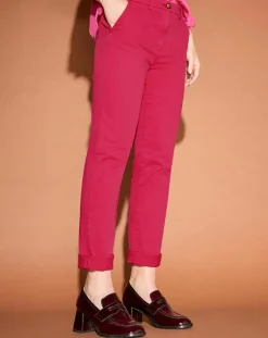 Femme Jodhpur Pantalon chino Cyrilp rose foncé