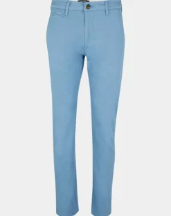Homme Galeries Lafayette Pantalon Chino droit en Coton Bio Kunzo à micro pois bleu