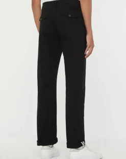 Homme Galeries Lafayette Pantalon Chino en Coton Bio Relax Kutrelax noir