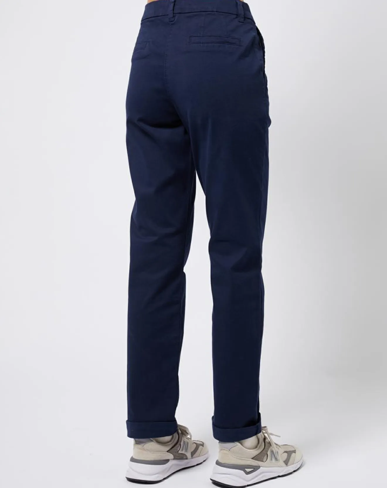 Femme Esprit Pantalon chino en Coton mélangé classique bleu marine