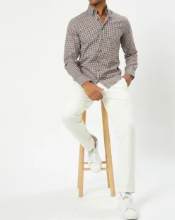 Best Hackett London Pantalon Chino Jersey Sport écru