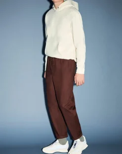 Homme Galeries Lafayette Pantalon chino jogging en Coton Nujog marron foncé
