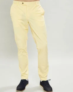 Outlet Hackett London Pantalon chino Milleraie jaune clair