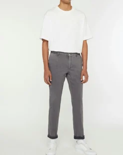 Homme Hackett London Pantalon Chino Slim Armure gris