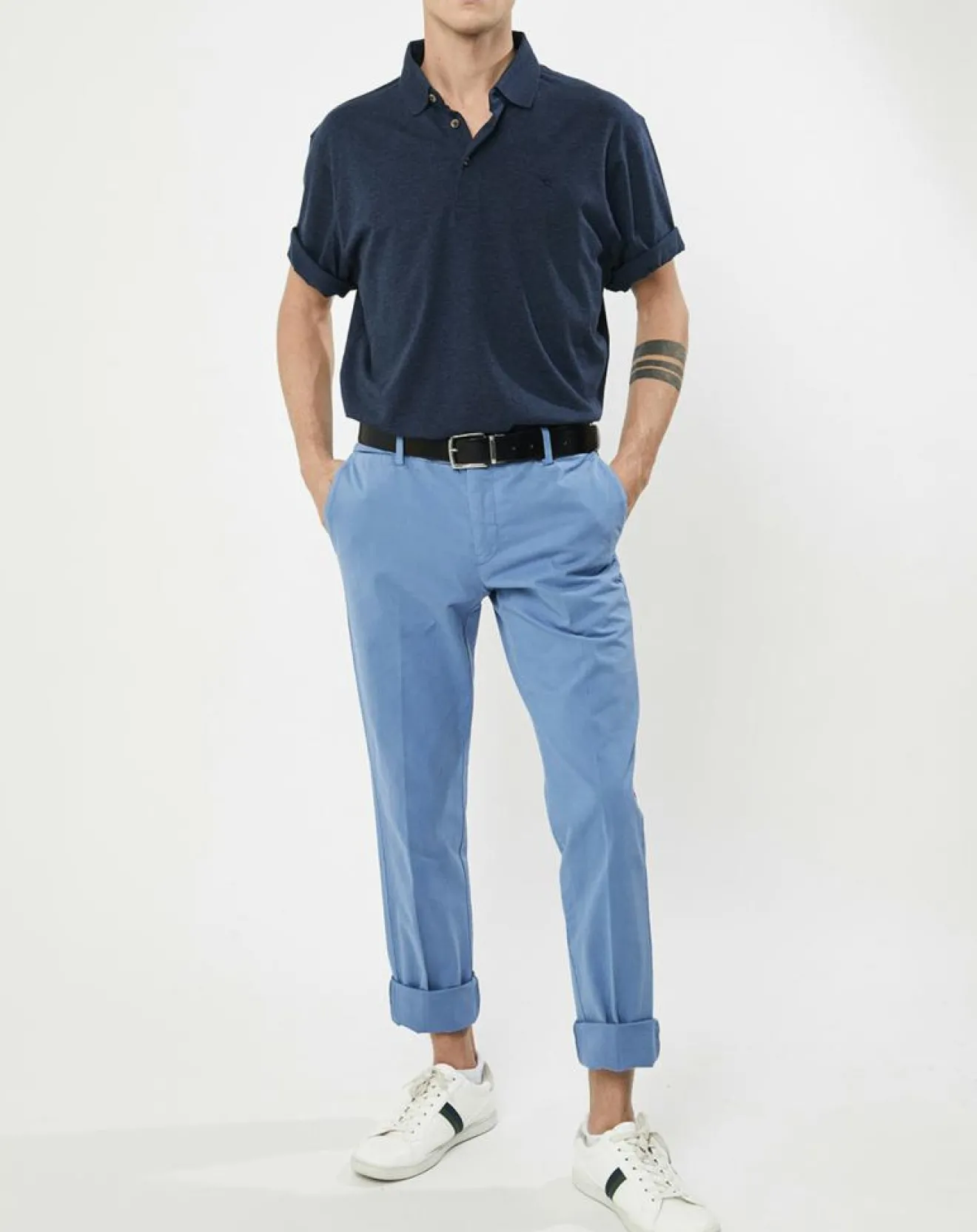 Sale Hackett London Pantalon chino Slim Fit Core Kensington bleu moyen