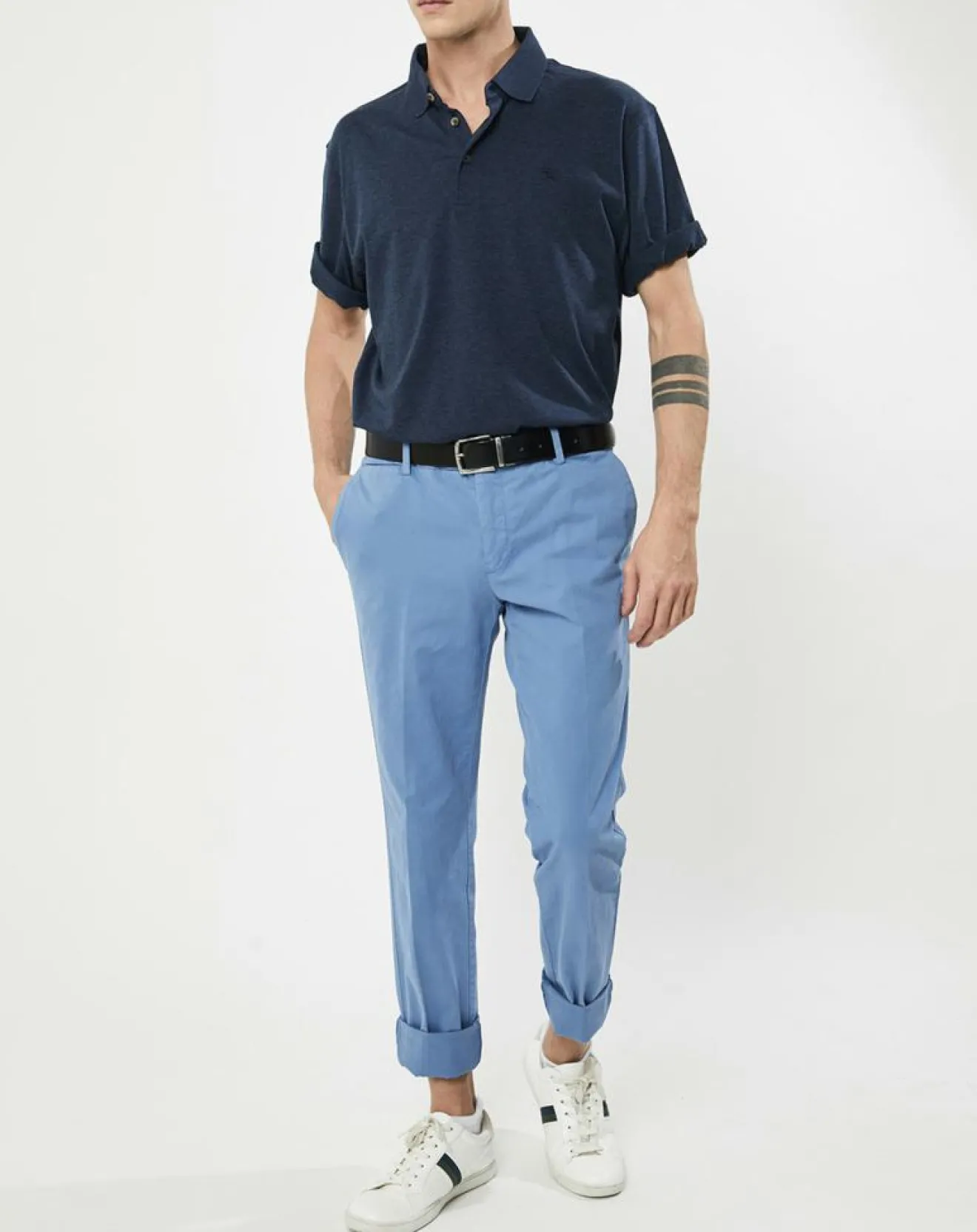 Sale Hackett London Pantalon chino Slim Fit Core Kensington bleu moyen