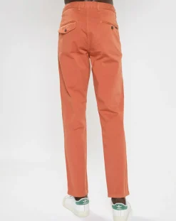 Homme Scotch & Soda Pantalon chino Slim Fit Stuart Garment Dyed orange