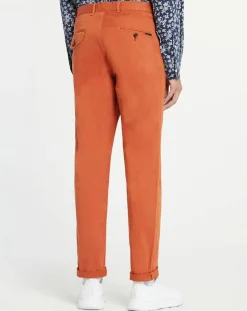 Homme Scotch & Soda Pantalon chino Slim Fit Stuart Garment Dyed orange
