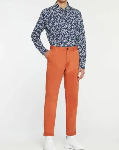 Homme Scotch & Soda Pantalon chino Slim Fit Stuart Garment Dyed orange