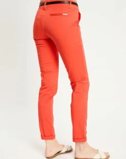 Femme Scotch & Soda Pantalon Chino slim rouge