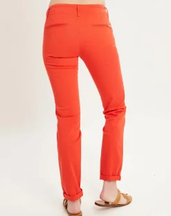 Femme Scotch & Soda Pantalon Chino slim rouge