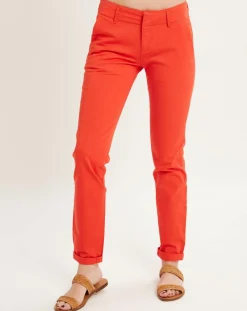 Femme Scotch & Soda Pantalon Chino slim rouge