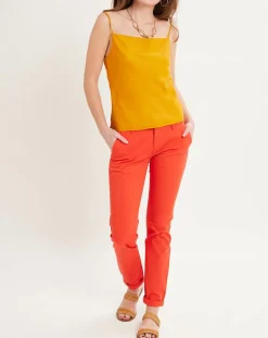 Femme Scotch & Soda Pantalon Chino slim rouge