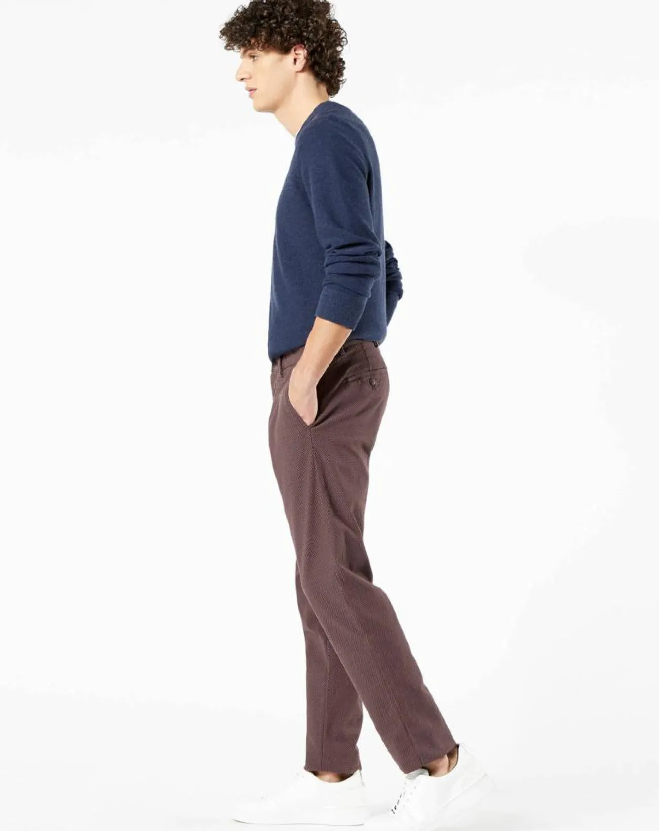 Homme Dockers Pantalon chino Smart Supreme Flex Taper marron