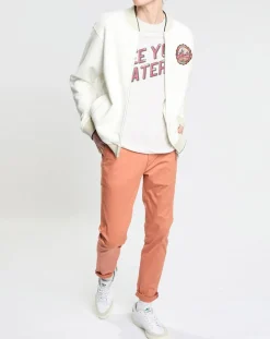 Homme Scotch & Soda Pantalon Chino Super Slim Fit en Coton Bio mélangé Stretch brique