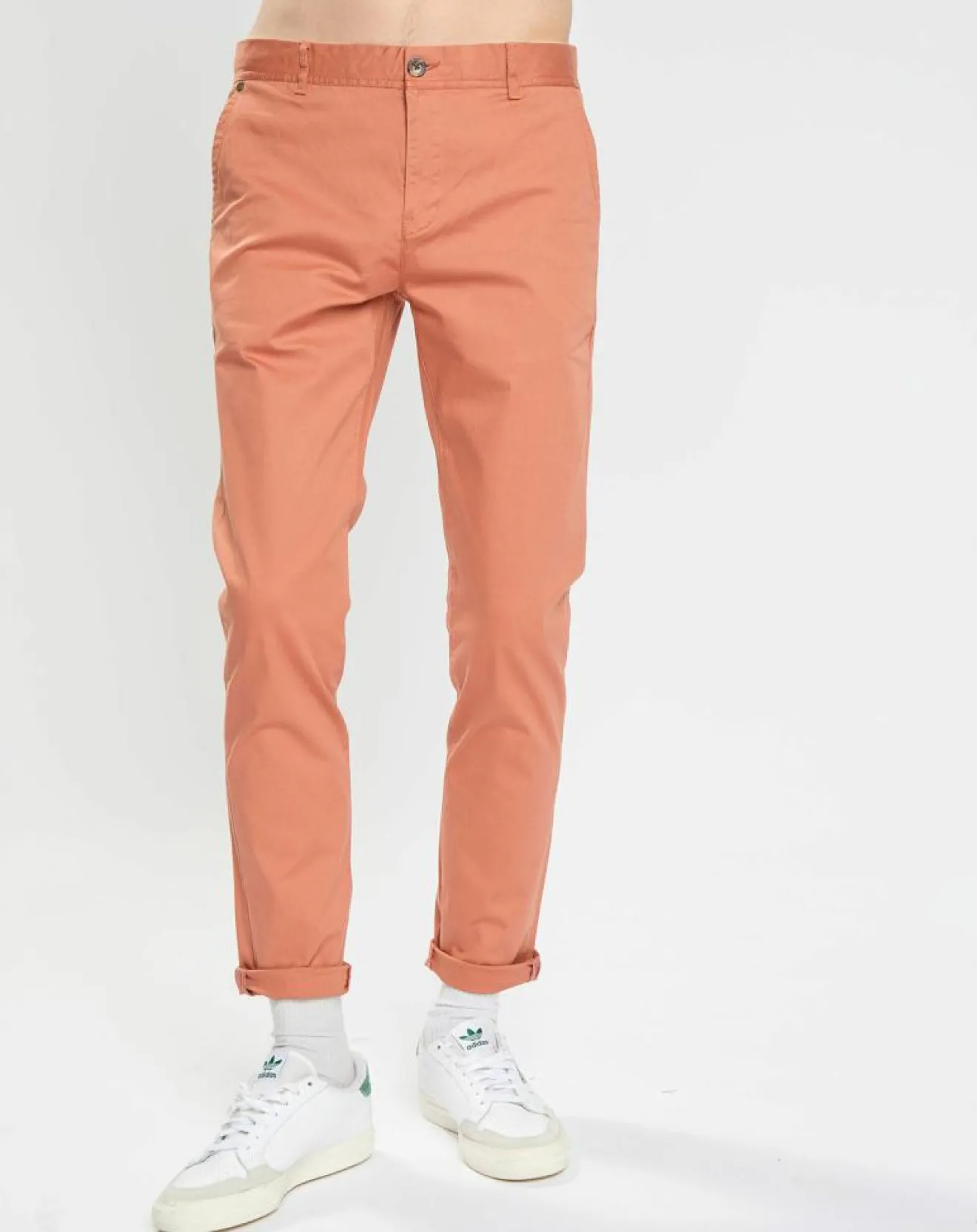 Homme Scotch & Soda Pantalon Chino Super Slim Fit en Coton Bio mélangé Stretch brique