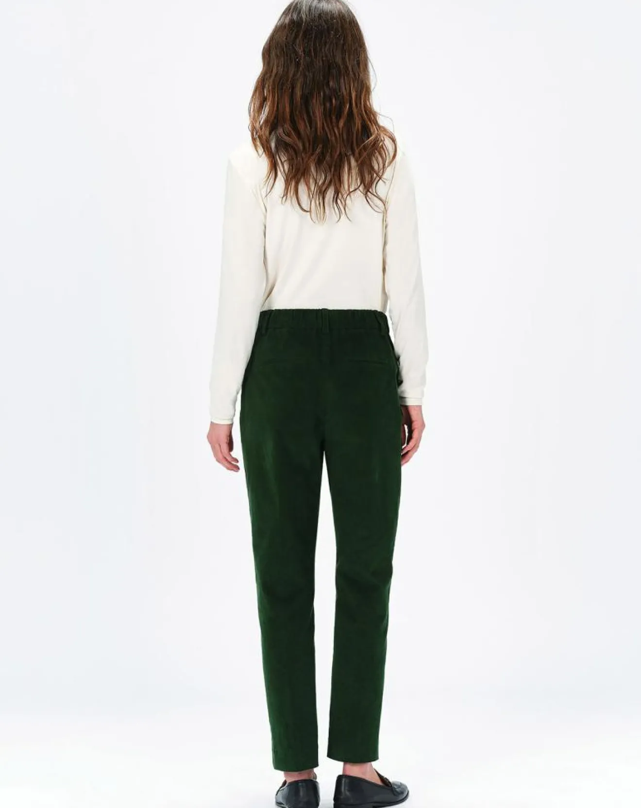 Femme Caroll Pantalon cigarette Psidika sapin