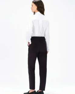 Femme Caroll Pantalon cigarette Psidika gris foncé