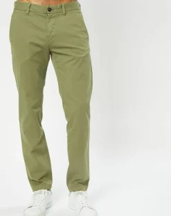 Marc O'Polo Pantalon Coton Bio Stig Tappered Leger kaki clair