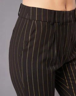 Best Suncoo Pantalon court Jarod à rayures noir