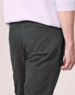 Homme Harris Wilson Pantalon Dinan à rayures kaki