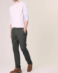 Homme Harris Wilson Pantalon Dinan à rayures kaki