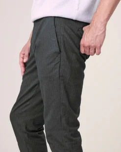 Homme Harris Wilson Pantalon Dinan à rayures kaki