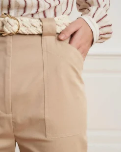 Sale La Petite Francaise Pantalon droit Patrice beige