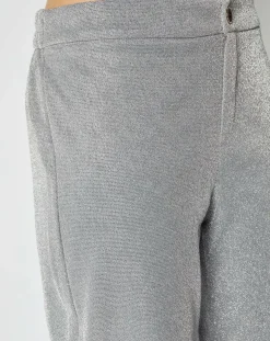 Femme An'ge Pantalon Emmie effet pailleté argenté