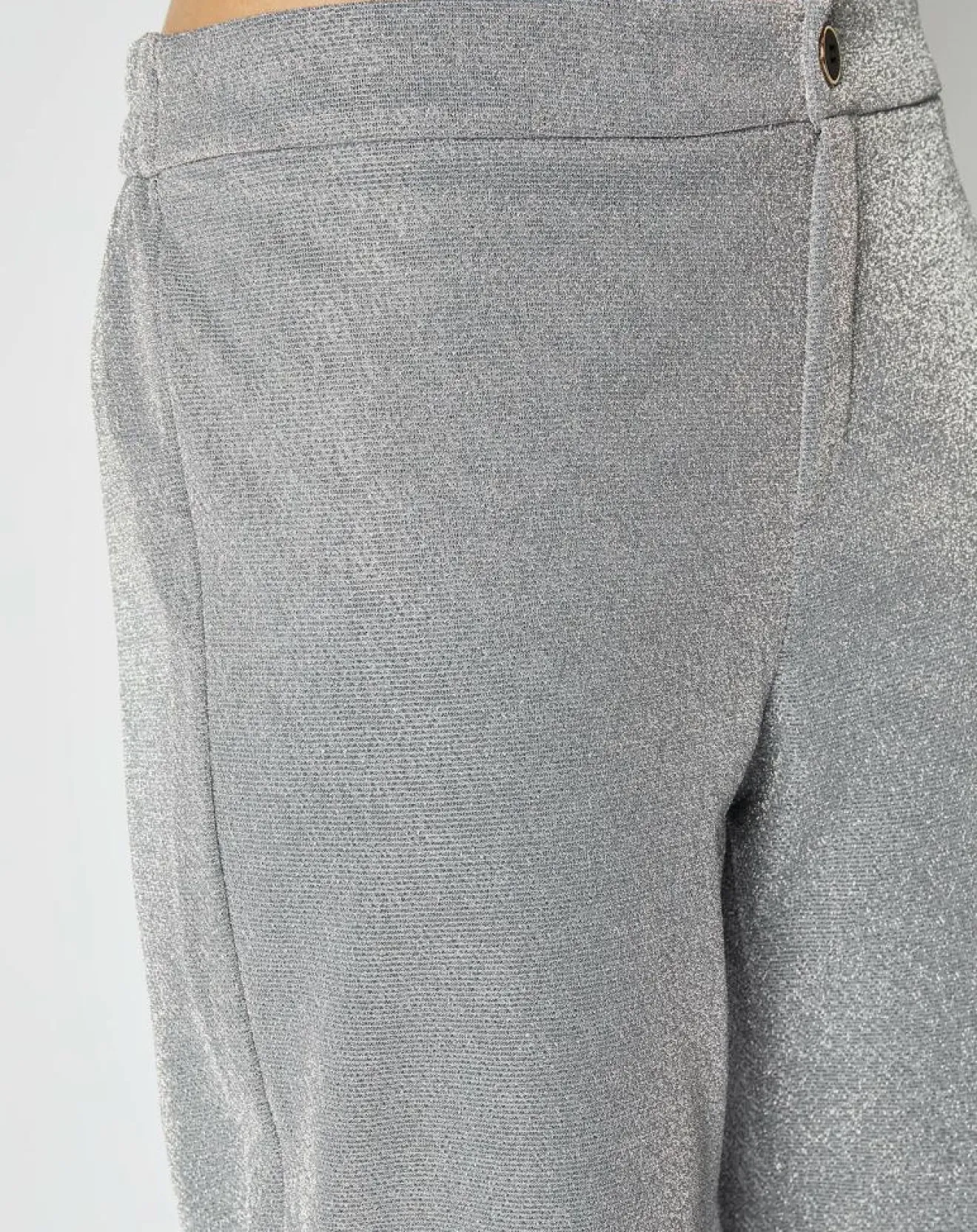 Femme An'ge Pantalon Emmie effet pailleté argenté