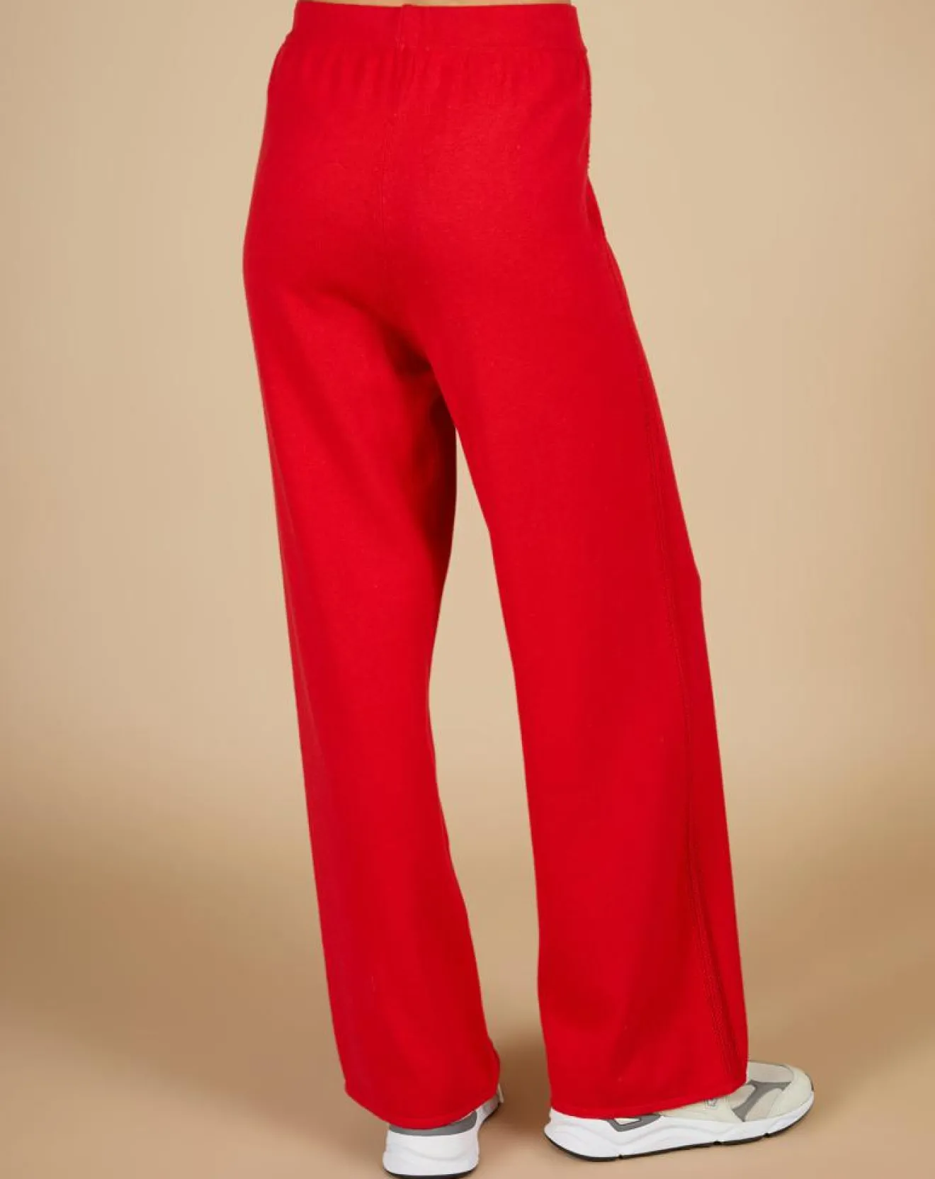 Clearance Cashmere Tribu Pantalon en Coton & Cachemire Salomé groseille