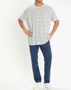 Homme Hackett London Pantalon en Coton & Lin Beach bleu