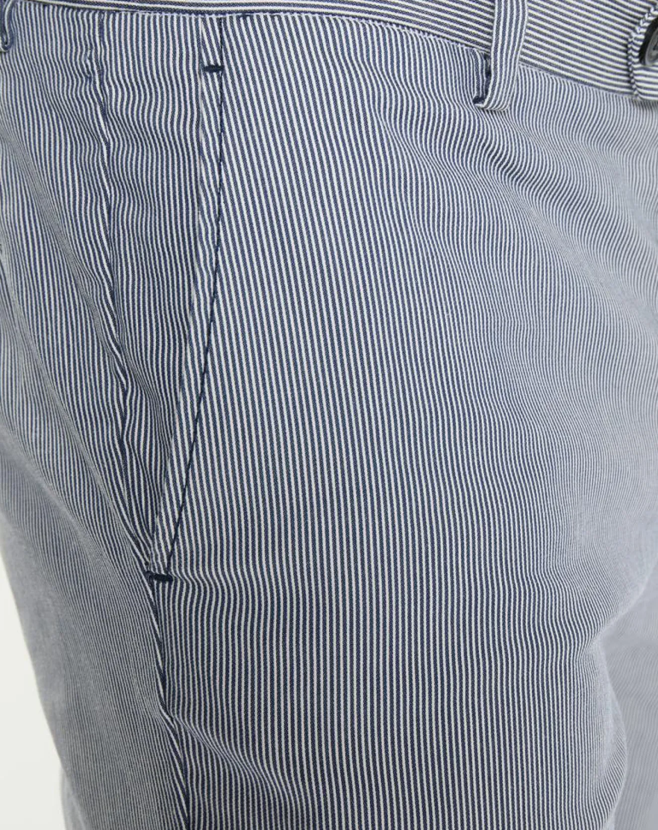 Best Hackett London Pantalon en Coton & Lin chino Regular Fit Milleraie bleu/blanc