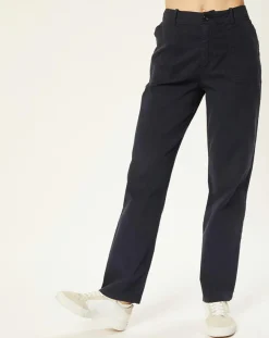 Femme Harris Wilson Pantalon en Coton & Lin Cora marine