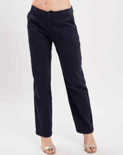 Femme Harris Wilson Pantalon en Coton & Lin Cora marine